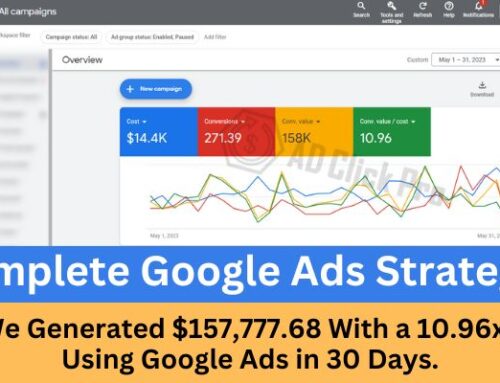 Complete Google Ads Strategy – How We Generated $157,777.68 With a 10.96x ROAS Using Google Ads in 30 Days